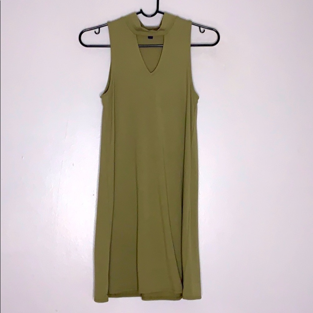 New Aeropostale Olive green sleeveless cotton dress mini casual nwt xs